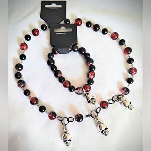 Vampire Skull Jewelry Set